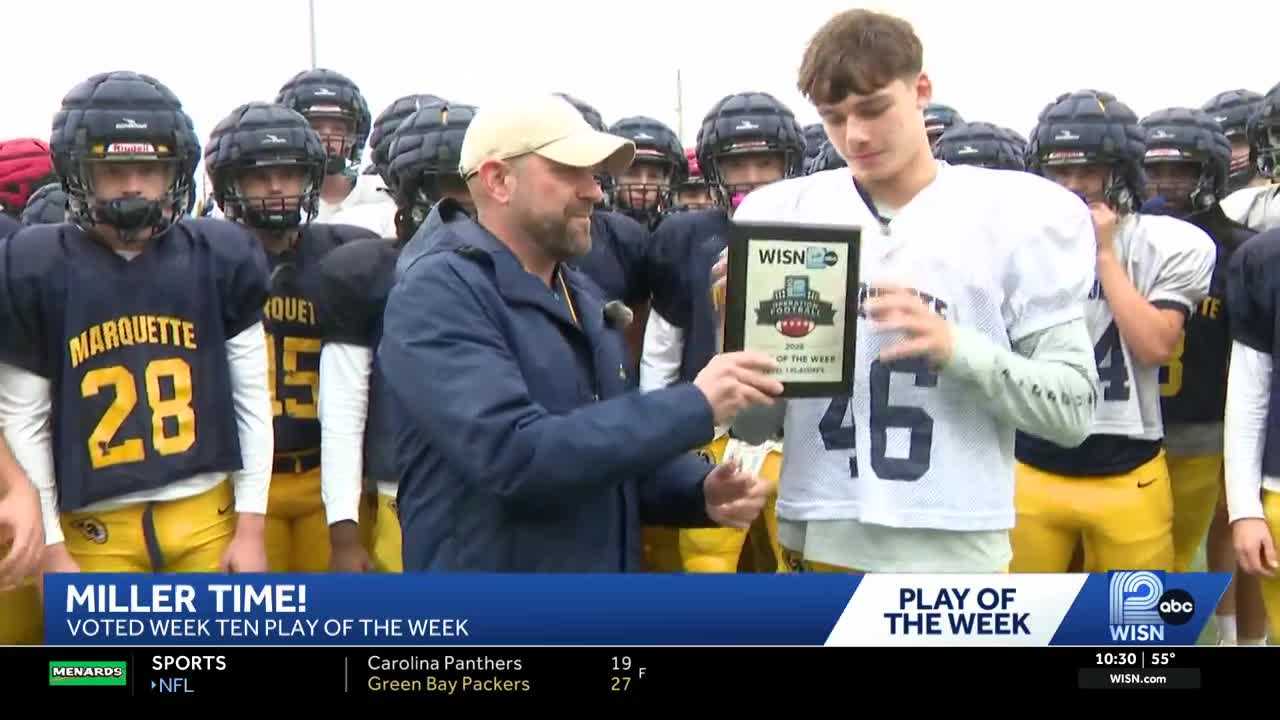 Marquette High School gets Play of the Week plaque for 'Miller Time' — Shorewood Schools news